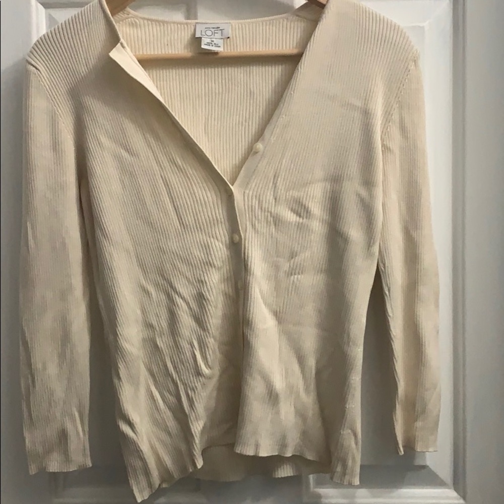 Ann Taylor Cream Sweater Women